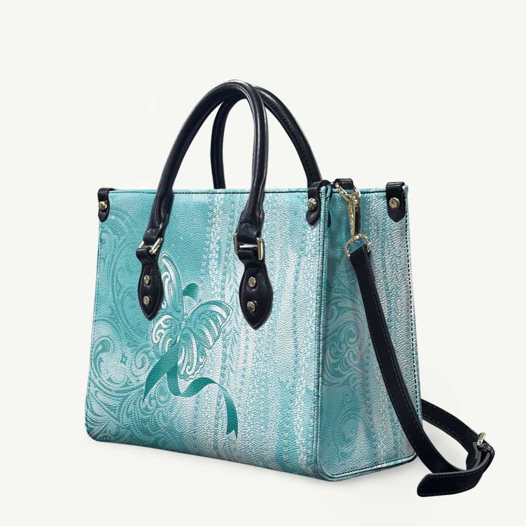 PTSD Awareness Leather Bag Maile Pikake Lokelani Crown Flower Lei Inspired