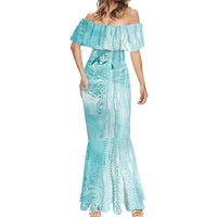 PTSD Awareness Mermaid Dress Maile Pikake Lokelani Crown Flower Lei Inspired