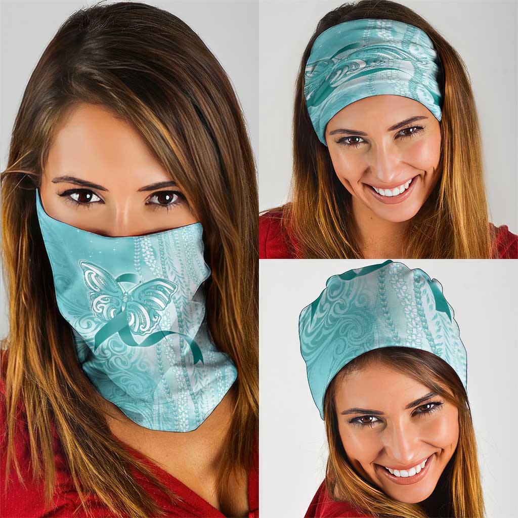PTSD Awareness Neck Gaiter Maile Pikake Lokelani Crown Flower Lei Inspired