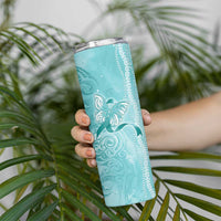 PTSD Awareness Skinny Tumbler Maile Pikake Lokelani Crown Flower Lei Inspired LT9 - Polynesian Pride