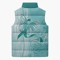 PTSD Awareness Sleeveless Puffer Jacket Maile Pikake Lokelani Crown Flower Lei Inspired LT9 - Polynesian Pride
