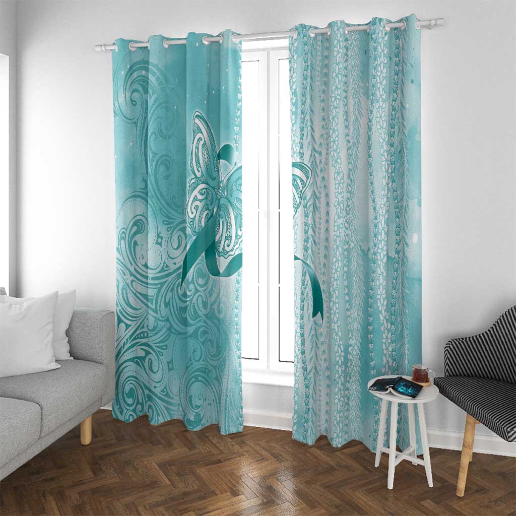PTSD Awareness Window Curtain Maile Pikake Lokelani Crown Flower Lei Inspired