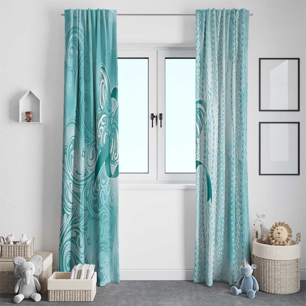 PTSD Awareness Window Curtain Maile Pikake Lokelani Crown Flower Lei Inspired