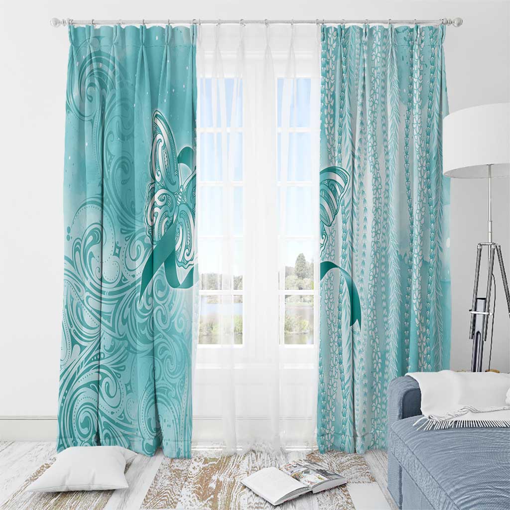 PTSD Awareness Window Curtain Maile Pikake Lokelani Crown Flower Lei Inspired