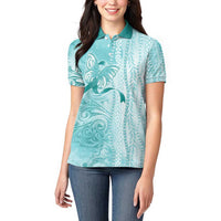 PTSD Awareness Women Polo Shirt Maile Pikake Lokelani Crown Flower Lei Inspired LT9 - Polynesian Pride