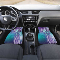Suicide Prevention Awareness Car Mats Maile Pikake Lokelani Crown Flower Lei Inspired LT9 Set 2pcs - Front Multicolor - Polynesian Pride