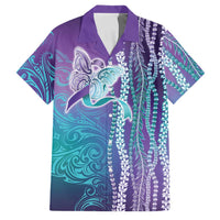 Suicide Prevention Awareness Family Matching Off Shoulder Short Dress and Hawaiian Shirt Maile Pikake Lokelani Crown Flower Lei Inspired LT9 Dad's Shirt - Short Sleeve Multicolor - Polynesian Pride