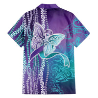 Suicide Prevention Awareness Family Matching Puletasi and Hawaiian Shirt Maile Pikake Lokelani Crown Flower Lei Inspired