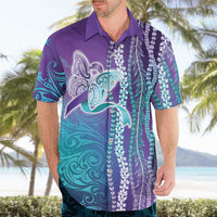 Suicide Prevention Awareness Hawaiian Shirt Maile Pikake Lokelani Crown Flower Lei Inspired