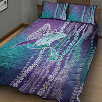 Suicide Prevention Awareness Quilt Bed Set Maile Pikake Lokelani Crown Flower Lei Inspired