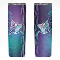 Suicide Prevention Awareness Skinny Tumbler Maile Pikake Lokelani Crown Flower Lei Inspired LT9 Multicolor - Polynesian Pride