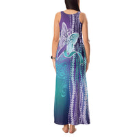 Suicide Prevention Awareness Tank Maxi Dress Maile Pikake Lokelani Crown Flower Lei Inspired LT9 - Polynesian Pride