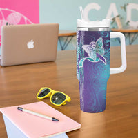 Suicide Prevention Awareness Tumbler With Handle Maile Pikake Lokelani Crown Flower Lei Inspired