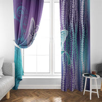 Suicide Prevention Awareness Window Curtain Maile Pikake Lokelani Crown Flower Lei Inspired