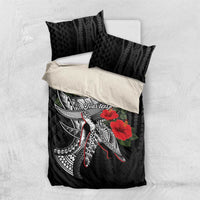 Hawaiian Honu Personalized Bedding Set Black Tribal Hook Pattern