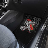 Hawaiian Honu Personalized Car Mats Black Tribal Hook Pattern