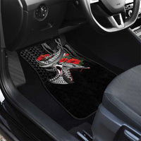 Hawaiian Honu Personalized Car Mats Black Tribal Hook Pattern