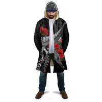 Hawaiian Honu Personalized Cloak Black Tribal Hook Pattern
