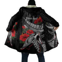 Hawaiian Honu Personalized Cloak Black Tribal Hook Pattern