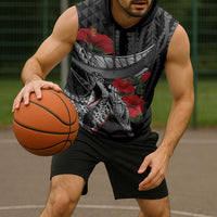 Hawaiian Honu Personalized Sleeveless Hoodie Black Tribal Hook Pattern
