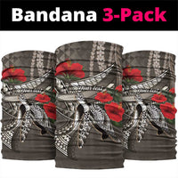 Hawaiian Honu Personalized Neck Gaiter Mocha Mousse Hibiscus Tribal Hook Pattern