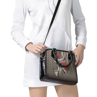 Hawaiian Honu Personalized Shoulder Handbag Mocha Mousse Hibiscus Tribal Hook Pattern