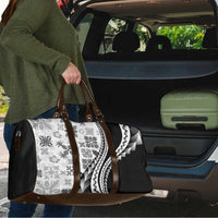 Black Hawaiian Quilt Pattern Travel Bag Mixed Polynesian Tribal Arty - Polynesian Pride