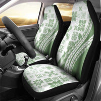 Green Hawaiian Quilt Pattern Car Seat Cover Mixed Polynesian Tribal Arty