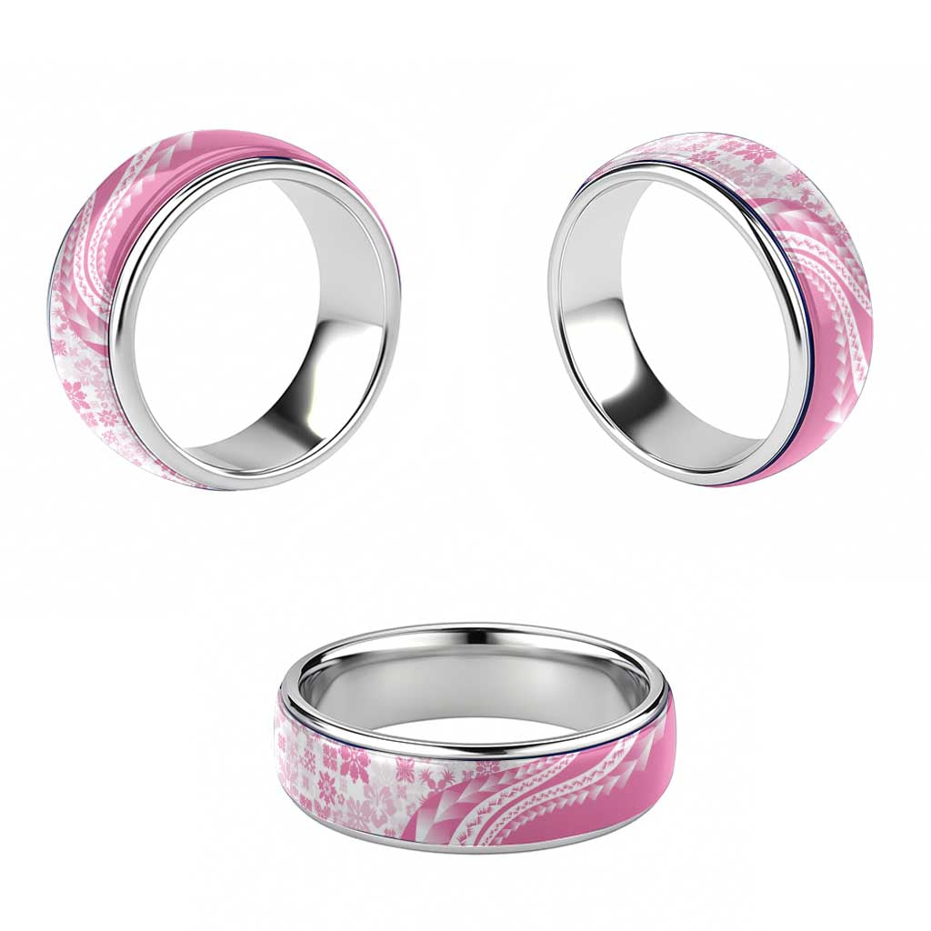 Pink Hawaiian Quilt Pattern Classic Ring Mixed Polynesian Tribal Arty LT9 - Polynesian Pride