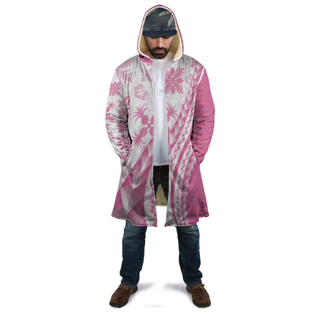 Pink Hawaiian Quilt Pattern Cloak Mixed Polynesian Tribal Arty - Polynesian Pride