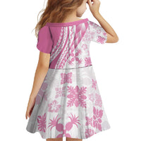 Pink Hawaiian Quilt Pattern Family Matching Tank Maxi Dress and Hawaiian Shirt Mixed Polynesian Tribal Arty LT9 - Polynesian Pride