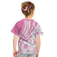 Pink Hawaiian Quilt Pattern Kid T Shirt Mixed Polynesian Tribal Arty LT9 - Polynesian Pride