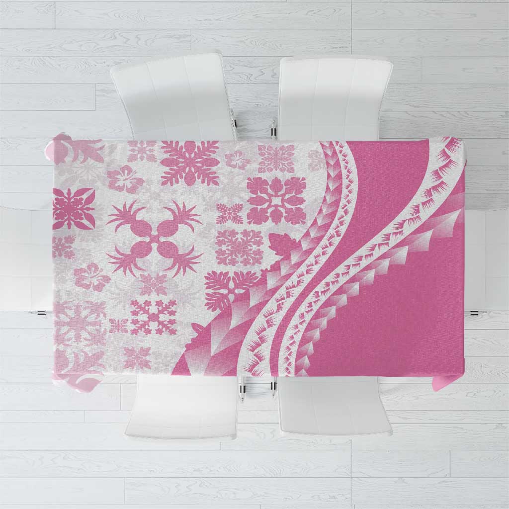 Pink Hawaiian Quilt Pattern Tablecloth Mixed Polynesian Tribal Arty LT9 Pink - Polynesian Pride