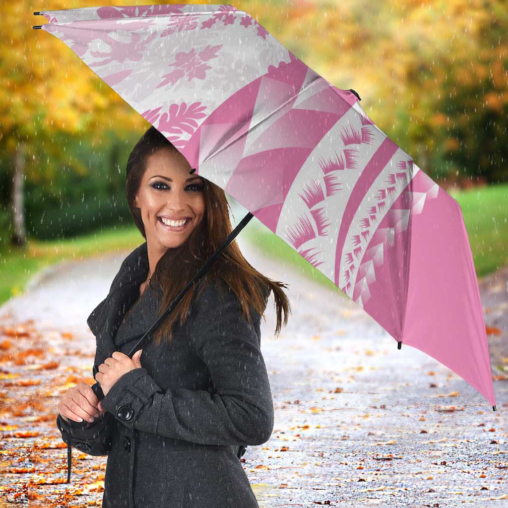 Pink Hawaiian Quilt Pattern Umbrella Mixed Polynesian Tribal Arty - Polynesian Pride