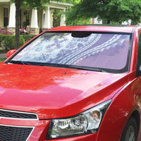 Purple Hawaiian Quilt Pattern Auto Sun Shade Mixed Polynesian Tribal Arty - Polynesian Pride