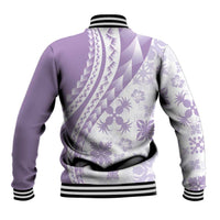 Purple Hawaiian Quilt Pattern Baseball Jacket Mixed Polynesian Tribal Arty LT9 - Polynesian Pride