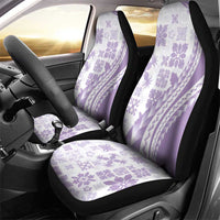 Purple Hawaiian Quilt Pattern Car Seat Cover Mixed Polynesian Tribal Arty