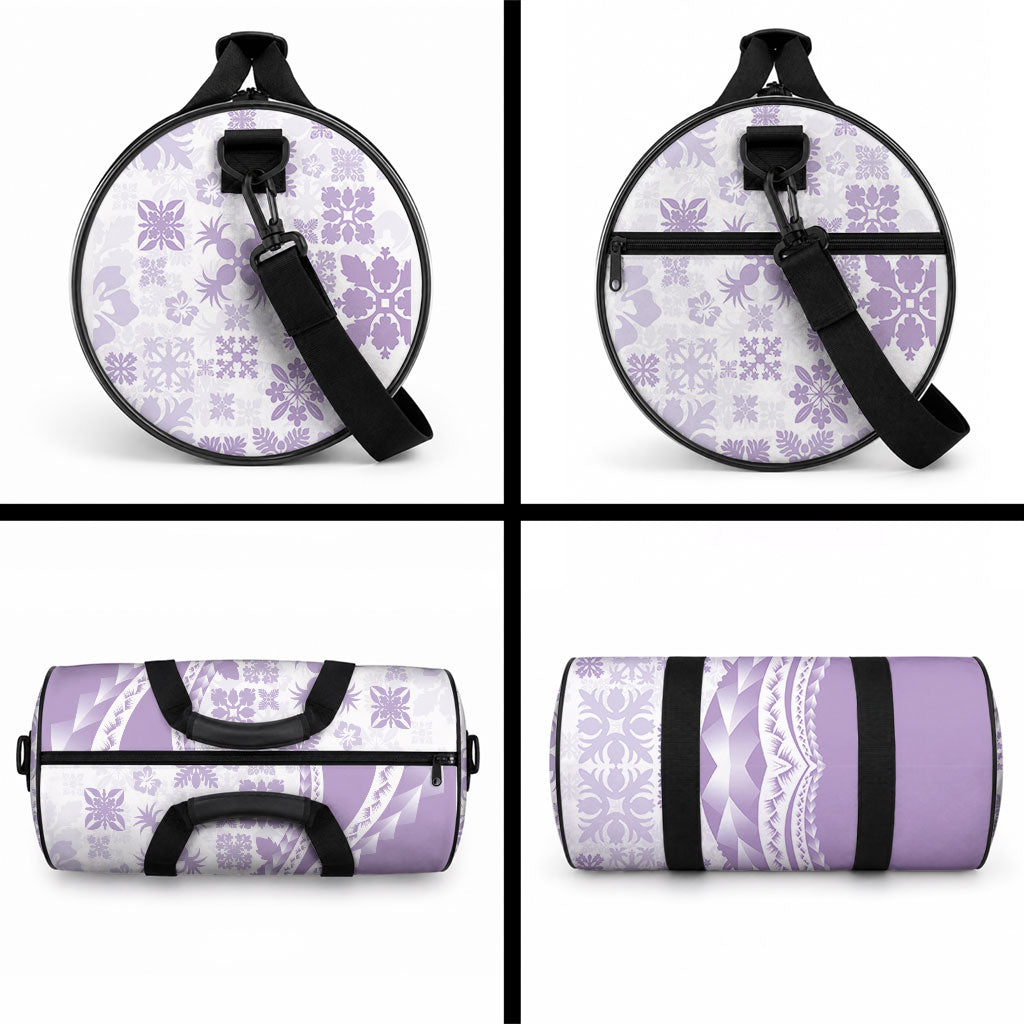 Purple Hawaiian Quilt Pattern Duffle Bag Mixed Polynesian Tribal Arty LT9 - Polynesian Pride