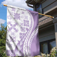Purple Hawaiian Quilt Pattern Garden Flag Mixed Polynesian Tribal Arty