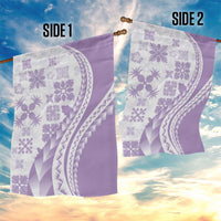 Purple Hawaiian Quilt Pattern Garden Flag Mixed Polynesian Tribal Arty