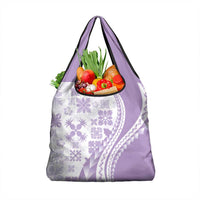 Purple Hawaiian Quilt Pattern Grocery Bag Mixed Polynesian Tribal Arty LT9 1-pack One Size Purple - Polynesian Pride