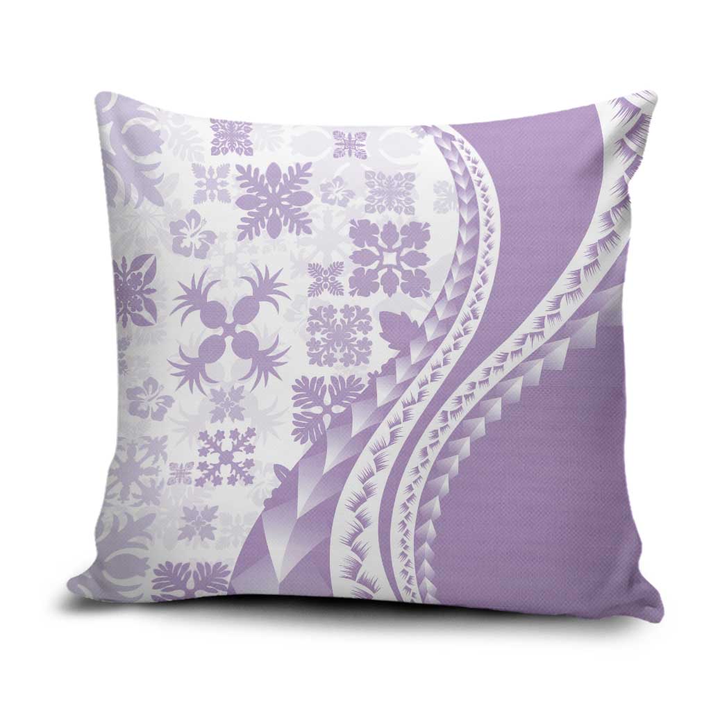 Purple Hawaiian Quilt Pattern Pillow Cover Mixed Polynesian Tribal Arty - Polynesian Pride