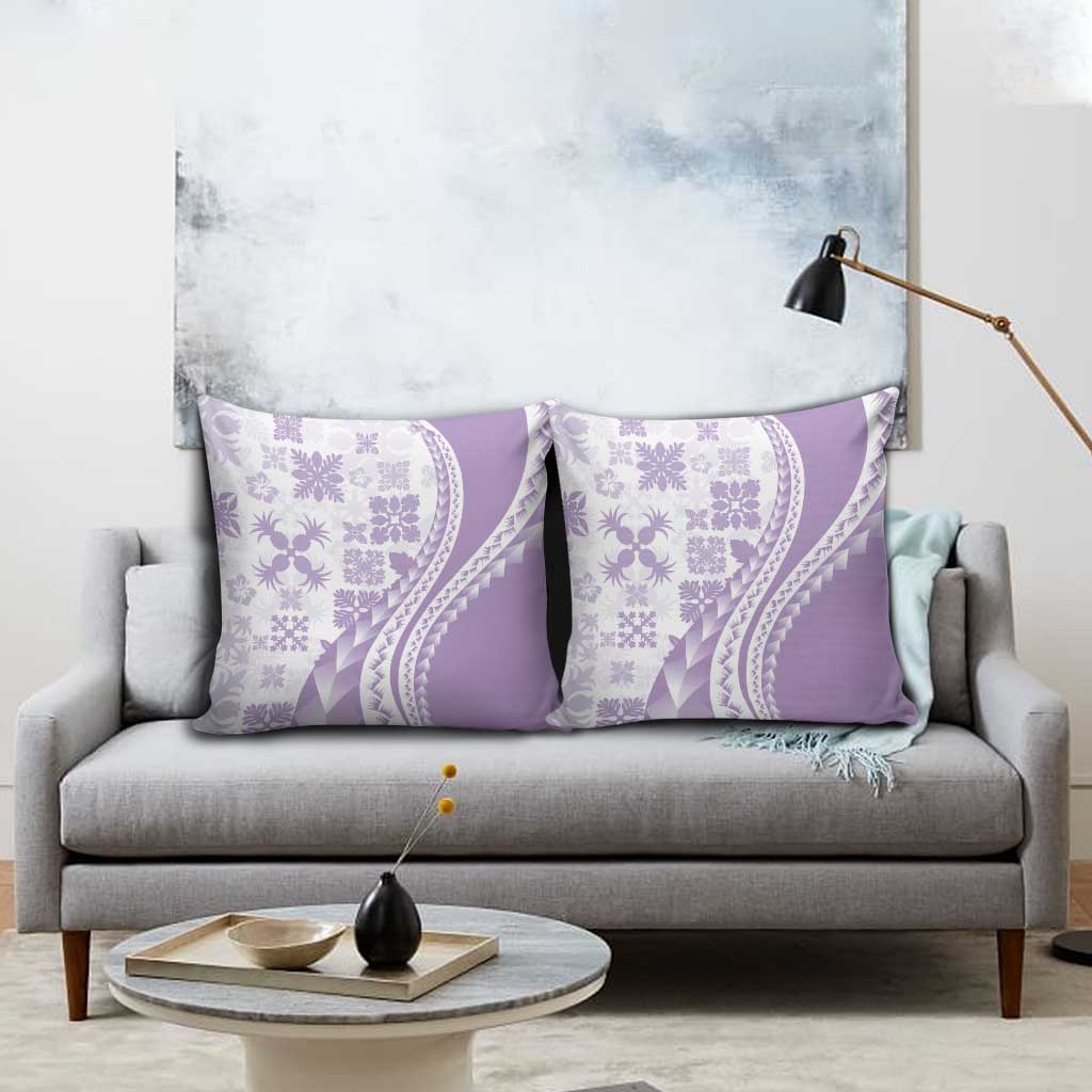 Purple Hawaiian Quilt Pattern Pillow Cover Mixed Polynesian Tribal Arty LT9 - Polynesian Pride