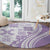 Purple Hawaiian Quilt Pattern Round Carpet Mixed Polynesian Tribal Arty