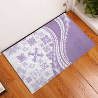 Purple Hawaiian Quilt Pattern Rubber Doormat Mixed Polynesian Tribal Arty LT9 - Polynesian Pride
