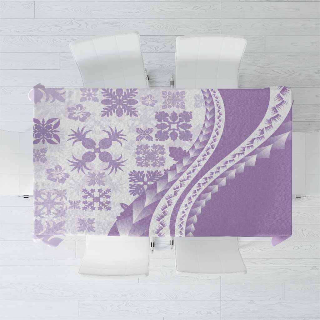 Purple Hawaiian Quilt Pattern Tablecloth Mixed Polynesian Tribal Arty LT9 Purple - Polynesian Pride