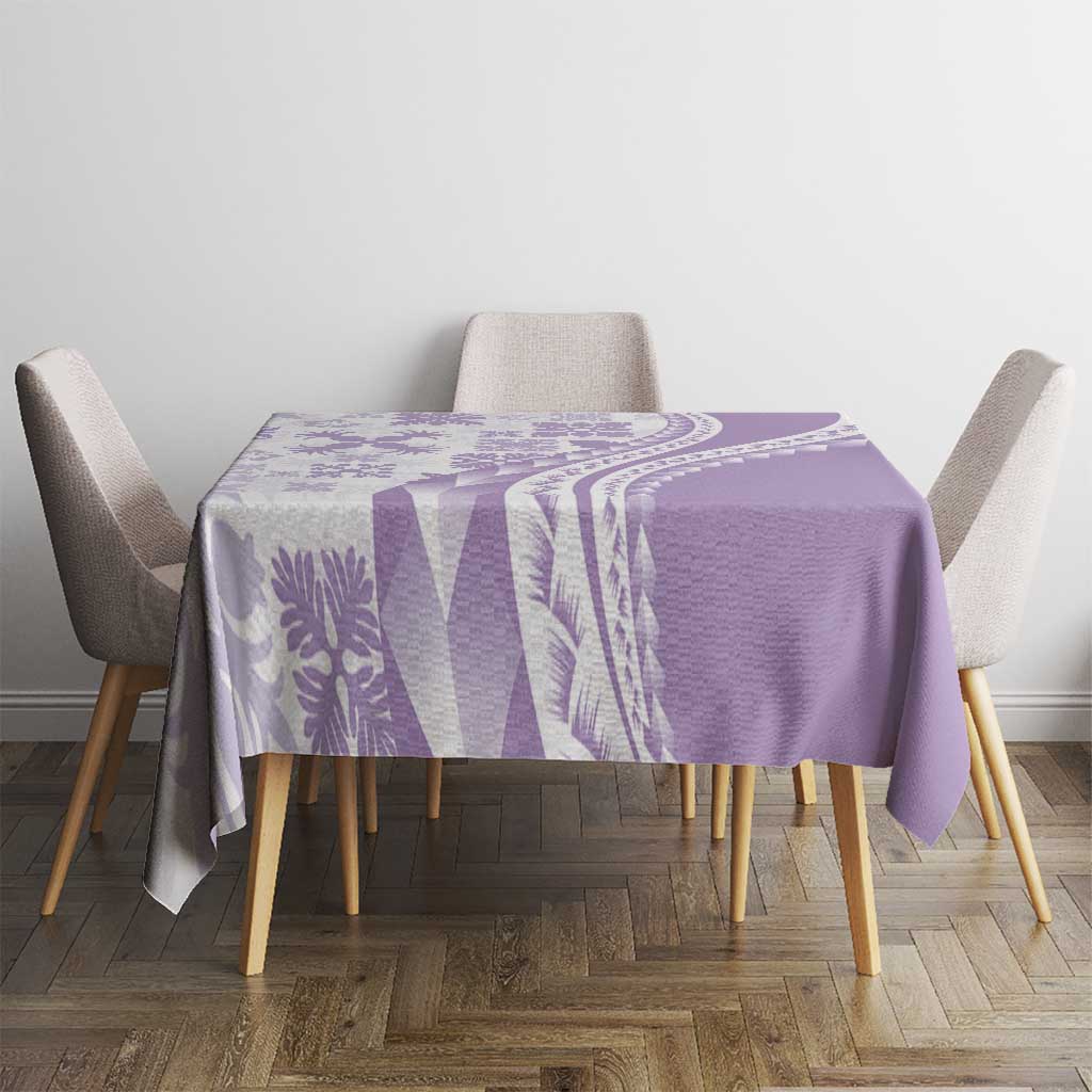 Purple Hawaiian Quilt Pattern Tablecloth Mixed Polynesian Tribal Arty LT9 - Polynesian Pride