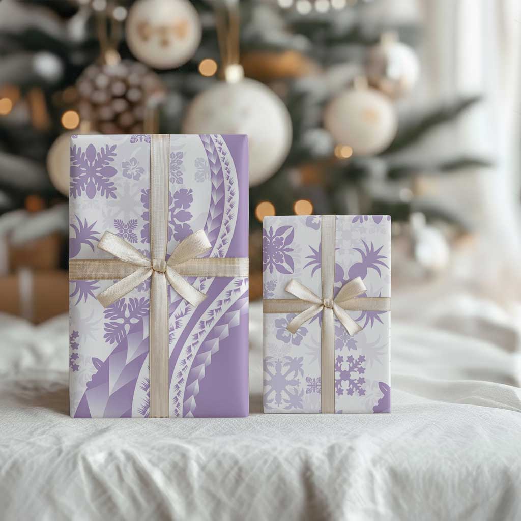 Purple Hawaiian Quilt Pattern Wrapping Paper Mixed Polynesian Tribal Arty - Polynesian Pride
