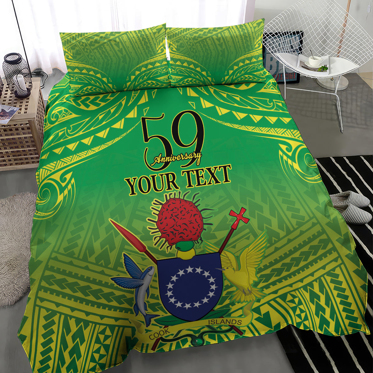 Cook Islands Constitution Day Bedding Set Kuki Airani Since 1965 LT9 - Polynesian Pride