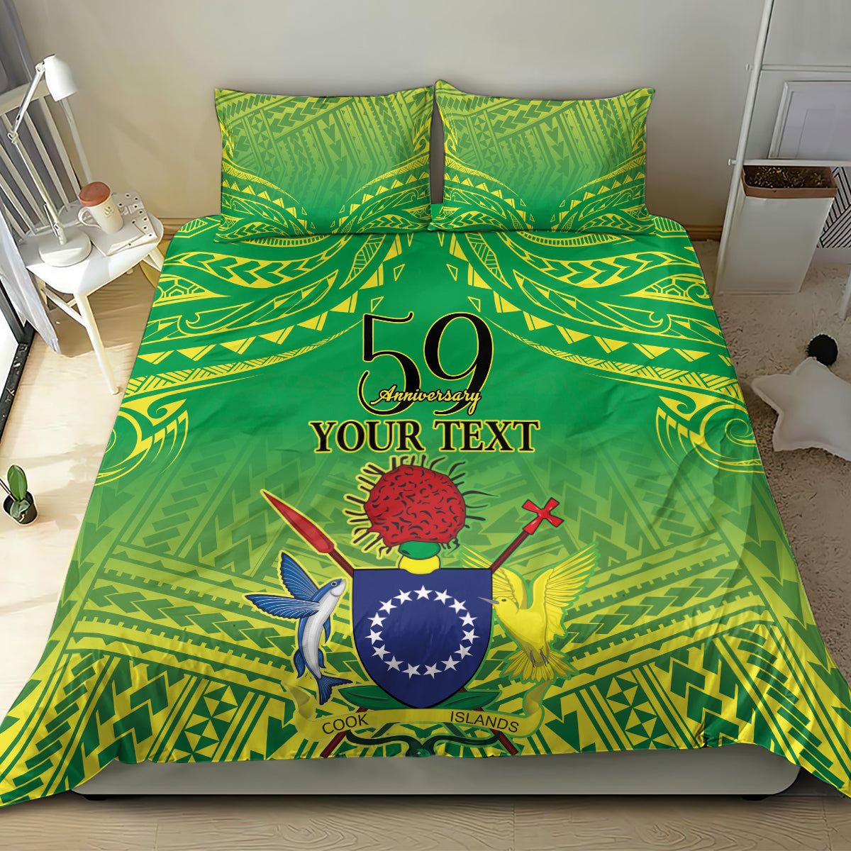 Cook Islands Constitution Day Bedding Set Kuki Airani Since 1965 LT9 - Polynesian Pride